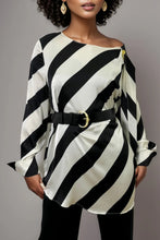 Load image into Gallery viewer, Striped Statement Blouse