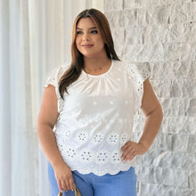 Load image into Gallery viewer, White Eyelet Top