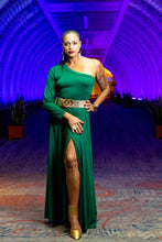 Load image into Gallery viewer, Off Shoulder Asymmetric Maxi Dress