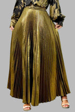 Load image into Gallery viewer, Pleated Golden Skirt