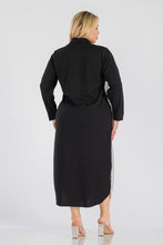 Load image into Gallery viewer, Black and Silver Sequin Dress