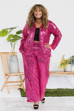 Load image into Gallery viewer, Pink Sequin Blazer Set