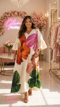 Load image into Gallery viewer, Floral Print Crinkled Dress