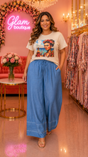 Load image into Gallery viewer, Denim Breeze Palazzo Pants