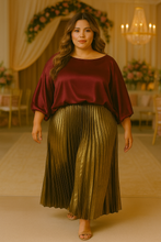 Load image into Gallery viewer, Pleated Golden Skirt