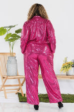 Load image into Gallery viewer, Pink Sequin Blazer Set