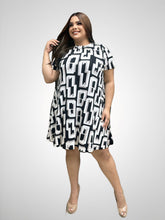 Load image into Gallery viewer, A Line Printed Short Dress
