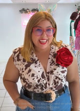 Load image into Gallery viewer, Vaquera Chic Cow Print Bodysuit