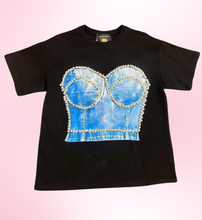 Load image into Gallery viewer, Denim Corset T-Shirt