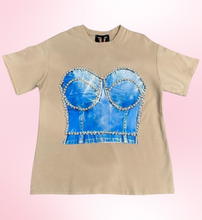 Load image into Gallery viewer, Denim Corset T-Shirt
