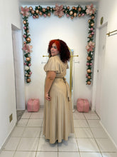 Load image into Gallery viewer, Golden Wrap Around Dress