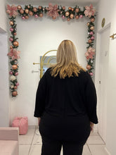 Load image into Gallery viewer, Black Tunic Sequin Blouse
