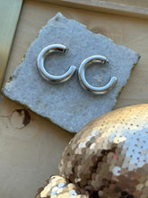 Load image into Gallery viewer, Silver Hoops Earrings