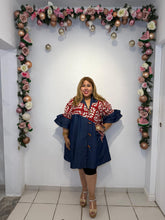 Load image into Gallery viewer, Ethnic Denim Oversize Tunic Blouse