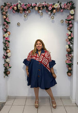 Load image into Gallery viewer, Ethnic Denim Oversize Tunic Blouse