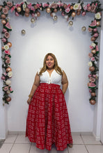 Load image into Gallery viewer, Red Tribal Glam Skirt
