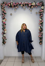 Load image into Gallery viewer, Denim Oversize Tunic Blouse