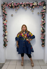Load image into Gallery viewer, Multicolor Print Denim Tunic Blouse