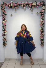 Load image into Gallery viewer, Multicolor Print Denim Tunic Blouse