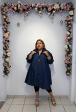 Load image into Gallery viewer, Denim Oversize Tunic Blouse