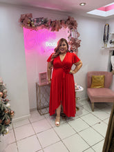 Load image into Gallery viewer, Red Wrap Around Dress