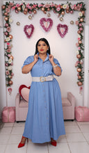 Load image into Gallery viewer, Denim Button Down Maxi Dress
