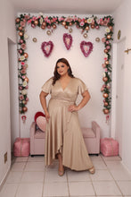Load image into Gallery viewer, Golden Wrap Around Dress