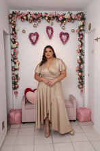 Load image into Gallery viewer, Golden Wrap Around Dress