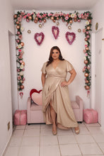 Load image into Gallery viewer, Golden Wrap Around Dress