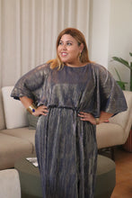 Load image into Gallery viewer, Midnight  blue and gold maxi  Dress