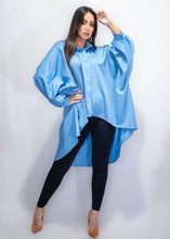 Load image into Gallery viewer, Oversized Low/High Style Blouse