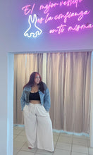 Load image into Gallery viewer, Beige Pinstripes Palazzo Pants