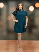 Load image into Gallery viewer, Solid Green Short Dress
