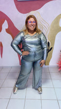 Load image into Gallery viewer, Silver Animal Print Casual Set