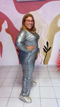 Load image into Gallery viewer, Silver Animal Print Casual Set