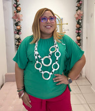 Load image into Gallery viewer, Green Tunic Blouse
