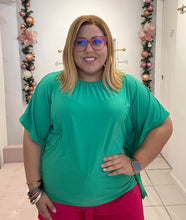 Load image into Gallery viewer, Green Tunic Blouse