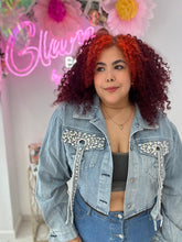 Load image into Gallery viewer, Glam Rhinestones Denim Jacket