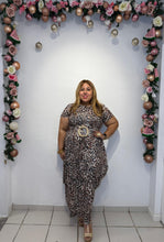 Load image into Gallery viewer, Draped Leopard Print Maxi Dress