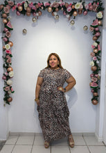 Load image into Gallery viewer, Draped Leopard Print Maxi Dress