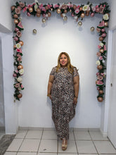 Load image into Gallery viewer, Draped Leopard Print Maxi Dress
