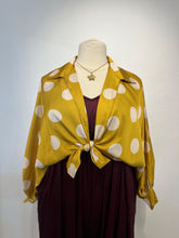 Load image into Gallery viewer, Italian Polka Dot  Satin Tie Top