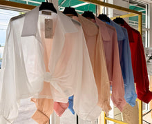 Load image into Gallery viewer, Italian Rouge Front Tie Blouse