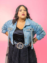 Load image into Gallery viewer, Glam Rhinestones Denim Jacket