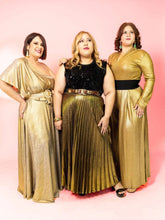 Load image into Gallery viewer, Pleated Golden Skirt