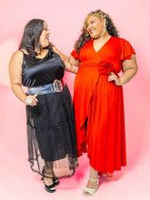 Load image into Gallery viewer, Red Wrap Around Dress