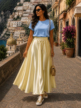 Load image into Gallery viewer, Midi Satin Italian Skirt