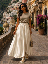 Load image into Gallery viewer, Midi Satin Italian Skirt