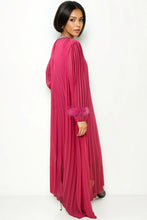 Load image into Gallery viewer, Glam Pleated Rhinestones Maxi Dress