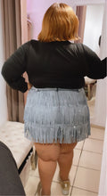 Load image into Gallery viewer, Metallic Fringe Cha-Cha Skort